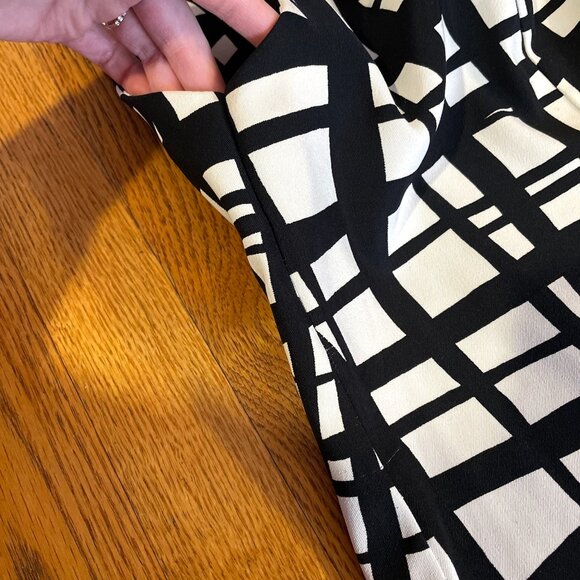 ALYX Plus Size White Black Stripe Windowpane Sleeveless Sheath Dress ALTERED 20W - Picture 14 of 16